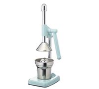 Living Nostalgia KitchenCraft, spremiagrumi manuale con leva in alluminio e acciaio inossidabile, colore blu vintage