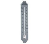 KitchenCraft Living Nostalgia Termometro da Esterno, Gradi Celsius e Fahrenheit, Stile Vintage, Facile da Appendere, 50 cm, Grigio