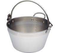 KitchenCraft Marmellata per piano cottura a induzione con ricetta in confezione regalo, Maslin fatto in casa, acciaio inox, 4,5 litri, argento