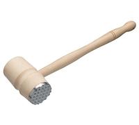KitchenCraft Martello Tenderiser per carne, design a doppia testa per tritare e appiattire, legno di faggio/metallo, 31 cm, beige