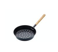 KitchenCraft Padella per arrostire in acciaio al carbonio, 27 cm (10,5"), nero