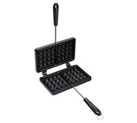 KitchenCraft Piastra per Waffle Antiaderente, 22 x 13 cm, Nero