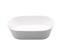 KitchenCraft Piatto da Portata Medio in Ceramica Adatto al Forno, 21 x 19 cm - Bianco