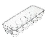 KitchenCraft Portauova, Contenitore per uova in plastica sicuro per il frigorifero. Portauovo con coperchio, 32,5 x 11,5 cm (13" x 4,5"), trasparente