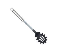 KitchenCraft Cucchiaio professionale per spaghetti / Pasta Server con testa in nylon antiaderente, acciaio inox, 35 cm, argento/nero