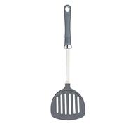 KitchenCraft Professional Paletta Forata per Fritti in Nylon con Testa Arrotondata e Impugnatura Morbida, 36 cm, Colore Grigio/Argento, 36 x 10,5 x 3 cm