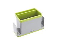 KitchenCraft 4-in-1 Plastica per lavello cucina, 19,5 x 9,5 x 12 cm (7,5" x 3,5" x 4,5") - Grigio / Verde