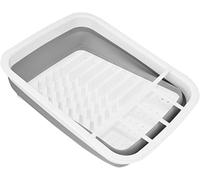 KitchenCraft Scolapiatti da Appoggio Pieghevole Ideale per Piccole Cucine e Campeggio, Bianco, 37,5 x 29,5 cm