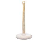 KitchenCraft Serenity Porta Rotolo da Cucina in Legno di Mango e Marmo, 15 cm x 36 cm - Marrone / Rosa
