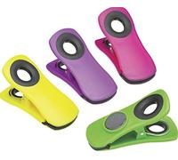 KitchenCraft Clip magnetiche per sacchetti e memo, plastica, colori assortiti, set da 4