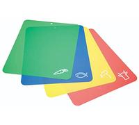 KitchenCraft Tagliere flessibile con codice colore, 38 x 30 cm (Set di 4) - Multicolore, 4 pezzi