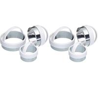 KitchenCraft Set di 6 Formine per Biscotti in Acciaio Inossidabile e Manico in Plastica, 5 cm, 6 cm, 7,5 cm