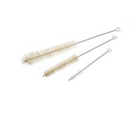 KitchenCraft Set di spazzole per bottiglie, filo, 3 pezzi, argento
