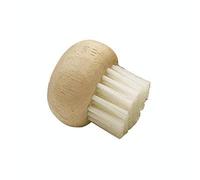 KitchenCraft Spazzola per funghi in legno, legno di gomma / nylon, 5,5 cm, marrone/bianco