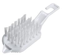 KitchenCraft Spazzola per verdure, spazzola per verdure in plastica, setole resistenti e gancio, 15 x 6 cm (6 x 2,5''), bianco