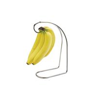 KitchenCraft Supporto Banana Cromato in Argento, Porta Banane Acciaio, 25 x 25 cm, Silver