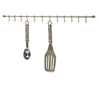 KitchenCraft - Supporto da parete in acciaio INOX con 12 ganci, 52 cm