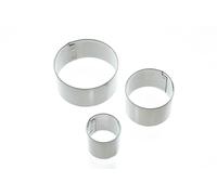KitchenCraft Sweetly Does It Round Fondant Cutters, Stainless Steel, Argento, 2 cm