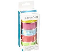 KitchenCraft Sweetly Does It Set di 5 Nastri Decorativi Color Pastello per Torte e Regali - Multicolore