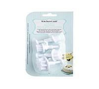 KitchenCraft Sweetly Does It Set di cutter per fondente, stampi per fiori, plastica, confezione da 4 cutter per glassa / fondente per la decorazione di torte