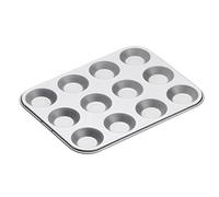 KitchenCraft Teglia Antiaderente per Muffin e Tortini, 12 Stampi Bassi, 31,5 x 24 cm