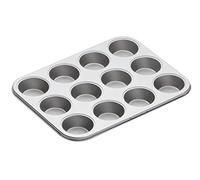 KitchenCraft Vassoio antiaderente per muffin da 12 tazze, 35 x 27 cm (14" x 10,5"), Argento