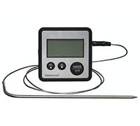 KitchenCraft Termometro digitale per alimenti e timer da cucina con sonda per carne, zucchero, marmellata e altro, argento, 8 x 8 x 2 cm