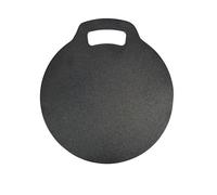 KitchenCraft Vassoio in pietra da forno, antiaderente, per forno o piano cottura, per pizza, pane, pancake e altre ricette in confezione regalo, rotondo, in ghisa, 27 cm x 6,5 mm