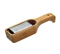 KitchenCraft World of Flavours Grattugia per parmigiano con manico, legno di bambù / acciaio inox, 27,5 x 6 x 5 cm