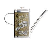 KitchenCraft World of Flavours Lattina per olio d'oliva con stampa decorativa, acciaio inox, 500 ml