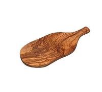 KitchenCraft World of Flavours Tagliere rustico / Piatto da portata per antipasti, legno d'ulivo, 30 x 17 cm