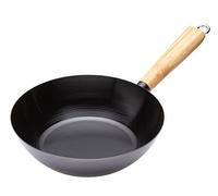 KitchenCraft World of Flavours Wok Antiaderente per Induzione in Acciaio al Carbonio, Adatto a Qualsiasi Fonte di Calore, Formato Medio, 25 cm