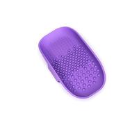 KitchenFest® Spugnetta in silicone per cipria, per la pulizia e la pulizia dei pennelli da trucco ad asciugatura rapida, per ombretto, pennello con striscia, 1 pezzo (viola)