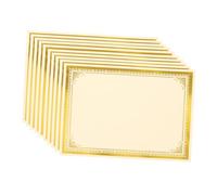 KITCHENKARATLY 35 pezzi Carta Pergamena per Certificati Vuota con Dorature per Diplomi Premio e Riconoscimenti Adatta Scuola Ufficio e Eventi Facile da Scrivere e Stampare