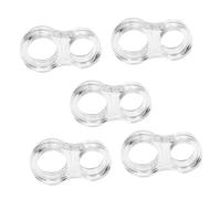 KITCHENKARATLY 5 Pezzi Fermaporta Maniglia Trasparente in PVC Anelli Protettivi Antiurto per Maniglie Porte Paracolpi Riduzione Rumore per Casa Ufficio Hotel Ambienti