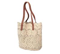 KITCHENKARATLY Borsa a tracolla in pizzo con ricamo elegante, beige, in cotone e poliestere, per viaggio e uso con compagne