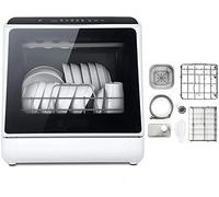 KitchenMini Lavastoviglie da tavolo Compatta Lavastoviglie con 6 Posti, Toccare il Pulsante 360 Gradi e Spruzzare 75 ° Sterilizzazione ad Alta Temperatura con Funzione di Lavaggio Frutta e Verdura