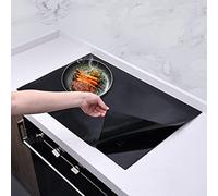 KitchenRaku Grande tappetino protettivo per piano cottura a induzione, in silicone, magnetico, protezione antigraffio per piano cottura a induzione, tappetini in silicone multifunzione (nero, 52 x 78