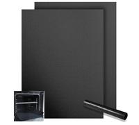 KitchenRaku Tappetino da forno 32x50cm, inserto da forno per forno con convezione, rivestimento antiaderente e resistente, accessorio da cucina indispensabile per una pulizia (Nero solido)