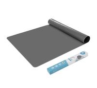 KitchenRaku Tappetino in silicone extra grande, antiscivolo, antiaderente, resistente al calore, riutilizzabile, per alimenti, lavabile in lavastoviglie (Grigio, 60x40cm)