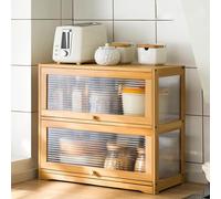 KitchenShelf - Armadietto compatto multiuso da bar e piccola credenza da buffet, soluzione ideale per soggiorno, ufficio e casa