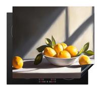 KitchenYeah© Copertura Tappetino Piano Induzione 59x51 cm Cucina Coprifornelli Protezione per Piano Induzione Limoni - Natura Morta - Giallo