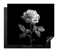 KitchenYeah© Copertura Tappetino Piano Induzione 60x52 cm Cucina Coprifornelli Protezione per Piano Induzione Fiori - Rosa - Nero - Natura