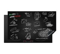 KitchenYeah© Copertura Tappetino Piano Induzione 91x52 cm Cucina Coprifornelli Protezione per Piano Induzione Italiano - Erbe - Spezie - Pizza - Spaghetti - Italia - Buon Appetito