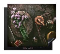 KitchenYeah© Copri Piano Cottura 60x52 cm Coprifornelli Tappetino per Induzione Fornello Tutto per la Cucina Spezie - Industriale - Natura morta