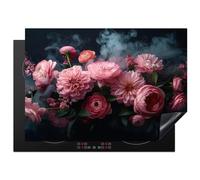 KitchenYeah© Copri Piano Cottura 75x52 cm Coprifornelli Tappetino per Induzione Fornello Tutto per la Cucina Fiori - Rosa - Rose - Botanica - Natura