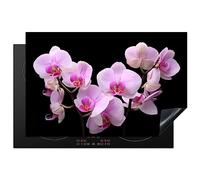 KitchenYeah© Copri Piano Cottura 80x52 cm Coprifornelli Tappetino per Induzione Fornello Tutto per la Cucina Orchidea - Fiori - Rosa - Flora