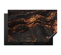 KitchenYeah© Copri Piano Cottura 80x52 cm Coprifornelli Tappetino per Induzione Fornello Tutto per la Cucina Marmo - Lime - Nero - Oro - Effetto marmo - Lusso