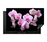 KitchenYeah© Copri Piano Cottura 83x51 cm Coprifornelli Tappetino per Induzione Fornello Tutto per la Cucina Orchidea - Fiori - Rosa - Flora
