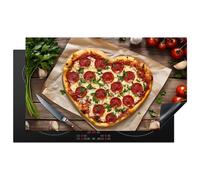 KitchenYeah© Cubre Vitrocerámica - Protector Vitroceramica Induccion 90x52 cm - Tapa Vitroceramica - Protector de Vitroceramica Pizza - Corazón - Pepperoni - Tomate - Regalo de San Valentín